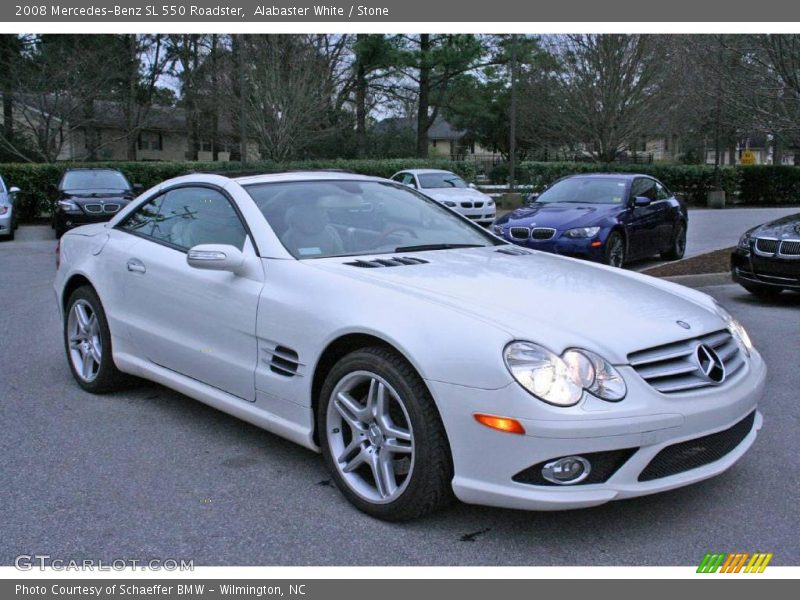 Alabaster White / Stone 2008 Mercedes-Benz SL 550 Roadster