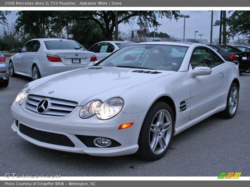 Alabaster White / Stone 2008 Mercedes-Benz SL 550 Roadster