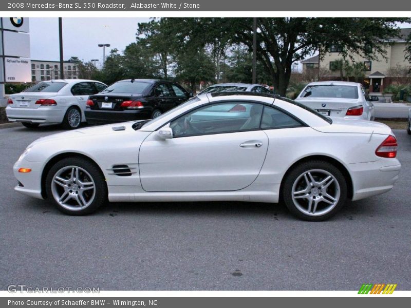 Alabaster White / Stone 2008 Mercedes-Benz SL 550 Roadster