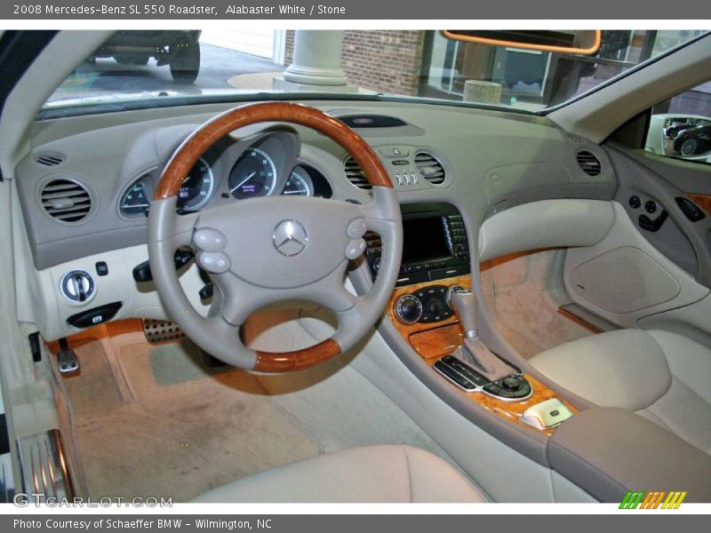 Alabaster White / Stone 2008 Mercedes-Benz SL 550 Roadster