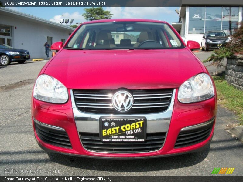 Salsa Red / Pure Beige 2008 Volkswagen Jetta SE Sedan