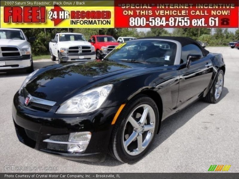 Black Onyx / Black 2007 Saturn Sky Roadster