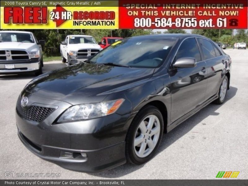 Magnetic Gray Metallic / Ash 2008 Toyota Camry SE