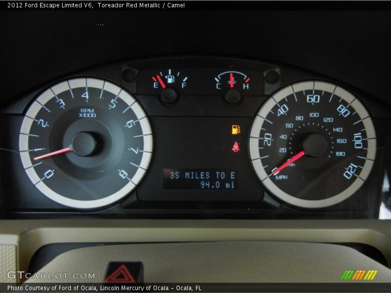 Toreador Red Metallic / Camel 2012 Ford Escape Limited V6