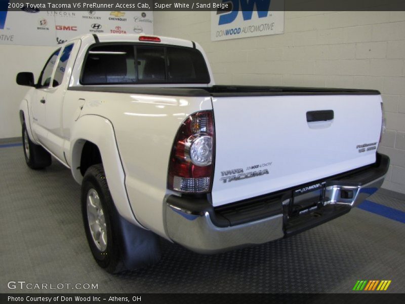 Super White / Sand Beige 2009 Toyota Tacoma V6 PreRunner Access Cab