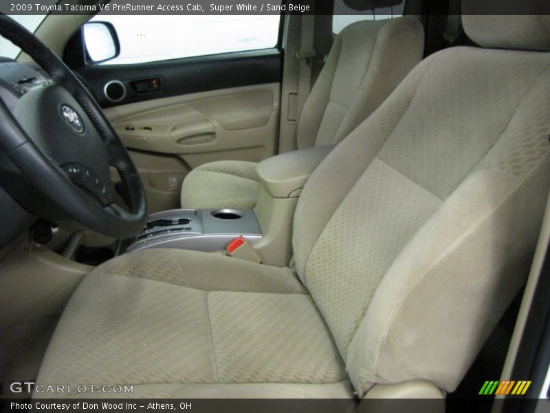 Super White / Sand Beige 2009 Toyota Tacoma V6 PreRunner Access Cab