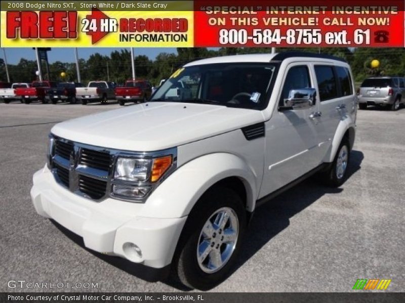 Stone White / Dark Slate Gray 2008 Dodge Nitro SXT