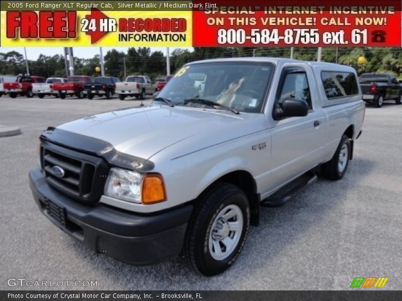 Silver Metallic / Medium Dark Flint 2005 Ford Ranger XLT Regular Cab