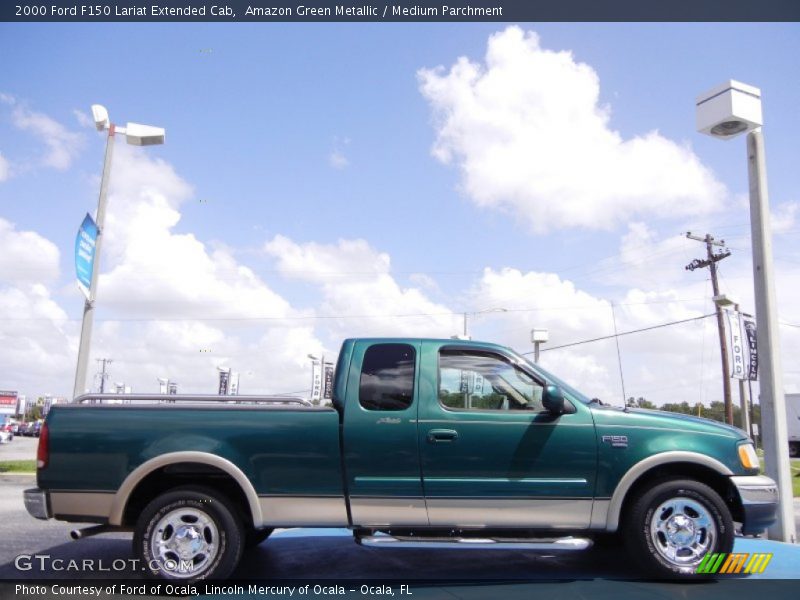 Amazon Green Metallic / Medium Parchment 2000 Ford F150 Lariat Extended Cab