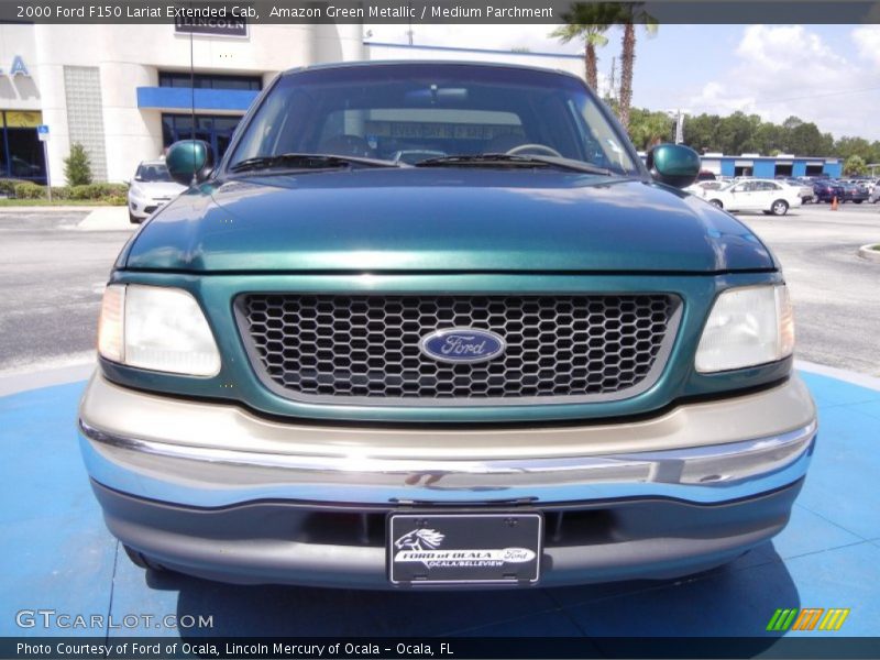 Amazon Green Metallic / Medium Parchment 2000 Ford F150 Lariat Extended Cab