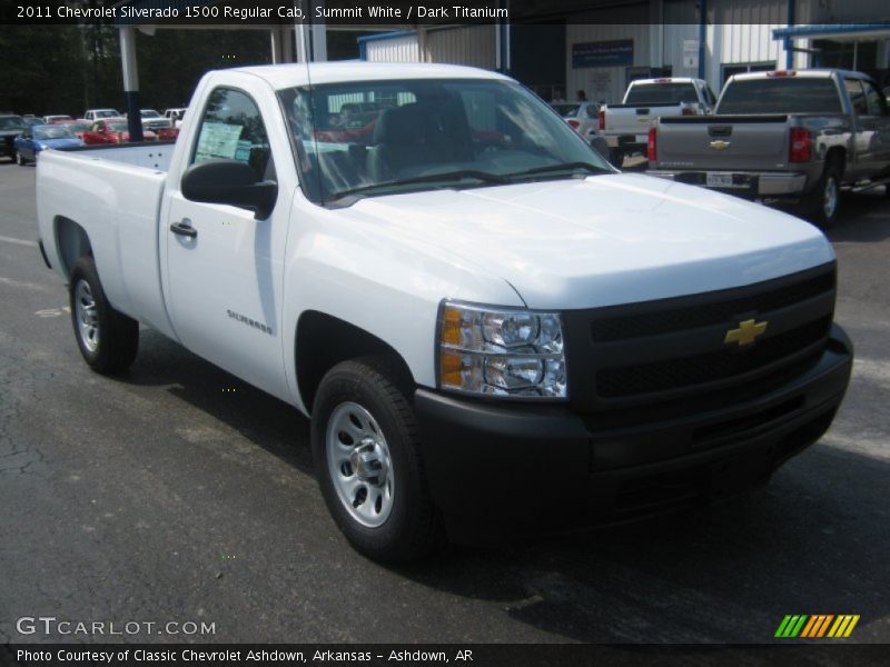 Summit White / Dark Titanium 2011 Chevrolet Silverado 1500 Regular Cab