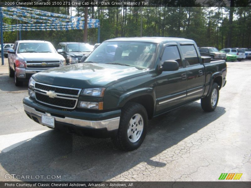 Dark Green Metallic / Tan 2006 Chevrolet Silverado 1500 Z71 Crew Cab 4x4