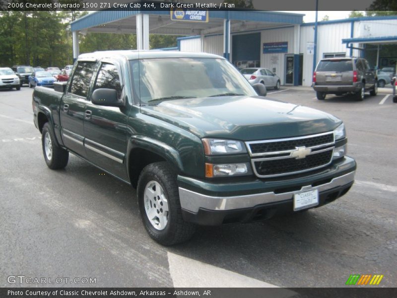 Dark Green Metallic / Tan 2006 Chevrolet Silverado 1500 Z71 Crew Cab 4x4