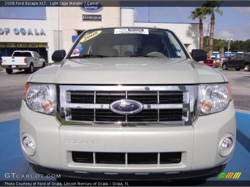 Light Sage Metallic / Camel 2008 Ford Escape XLT