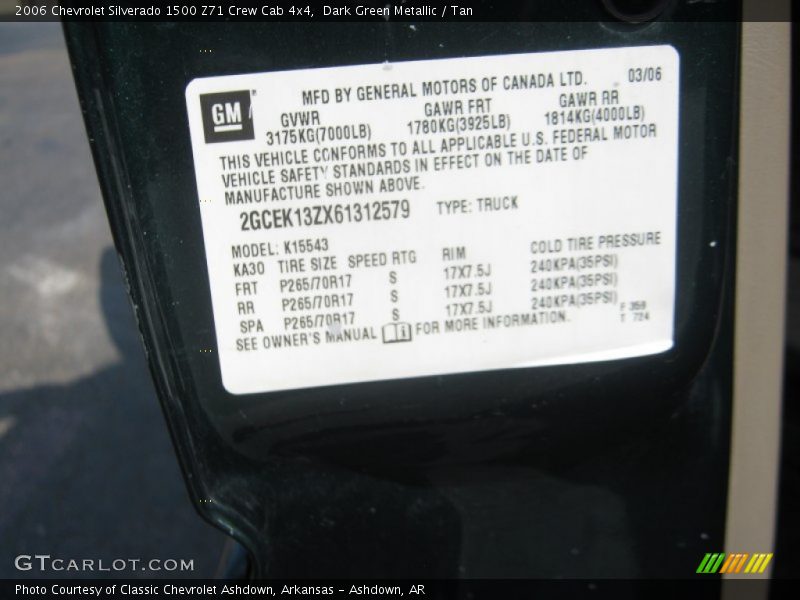 Dark Green Metallic / Tan 2006 Chevrolet Silverado 1500 Z71 Crew Cab 4x4