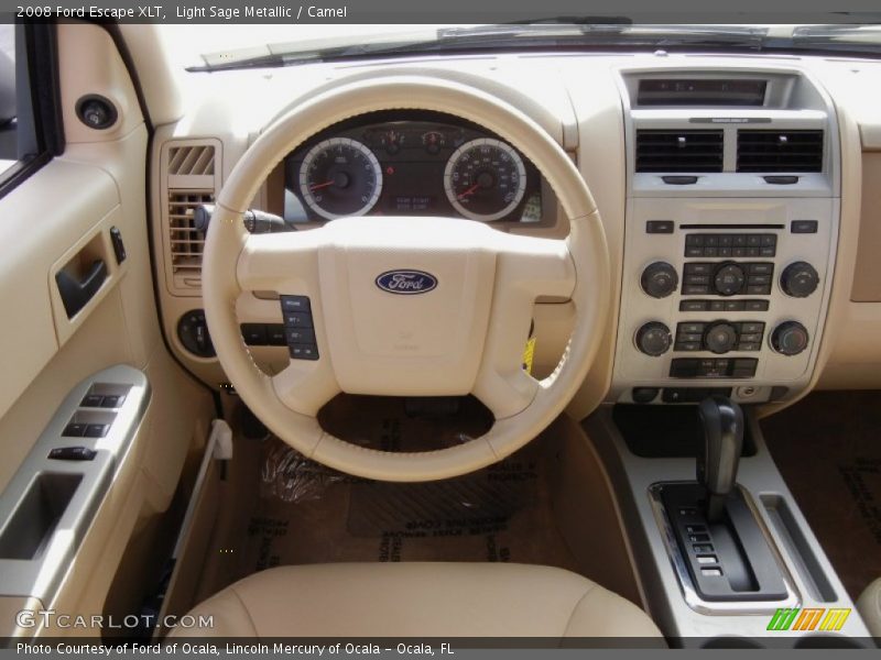Light Sage Metallic / Camel 2008 Ford Escape XLT