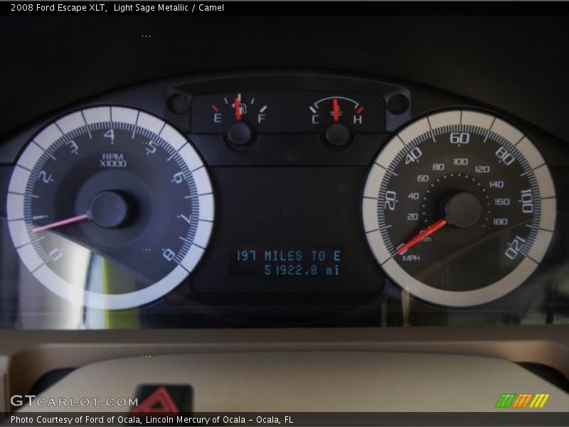 Light Sage Metallic / Camel 2008 Ford Escape XLT