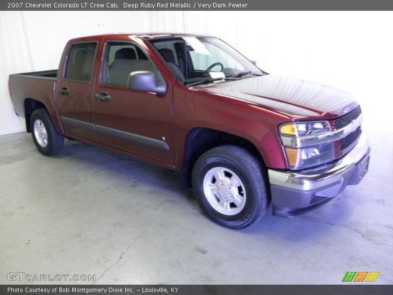 Deep Ruby Red Metallic / Very Dark Pewter 2007 Chevrolet Colorado LT Crew Cab