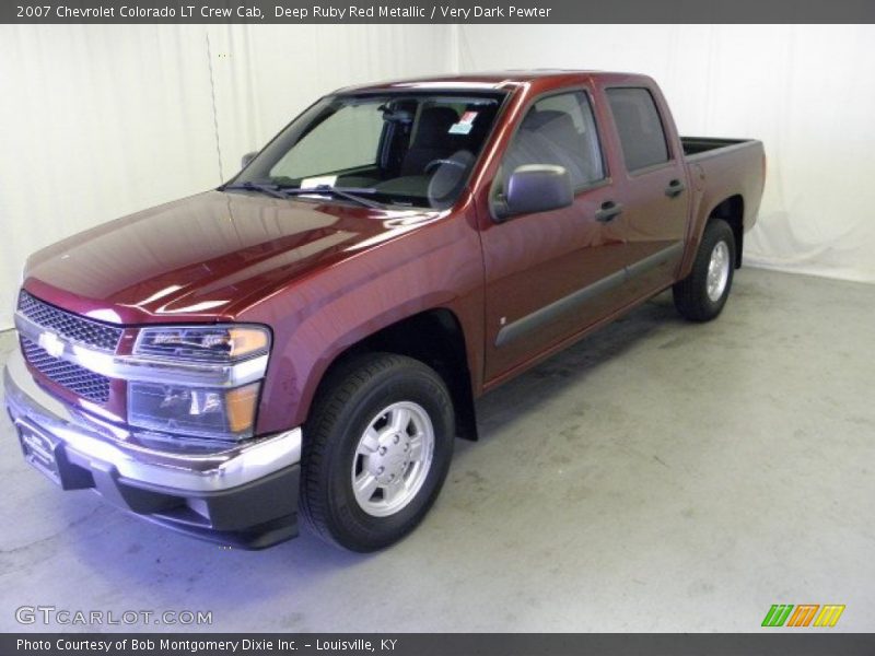 Deep Ruby Red Metallic / Very Dark Pewter 2007 Chevrolet Colorado LT Crew Cab