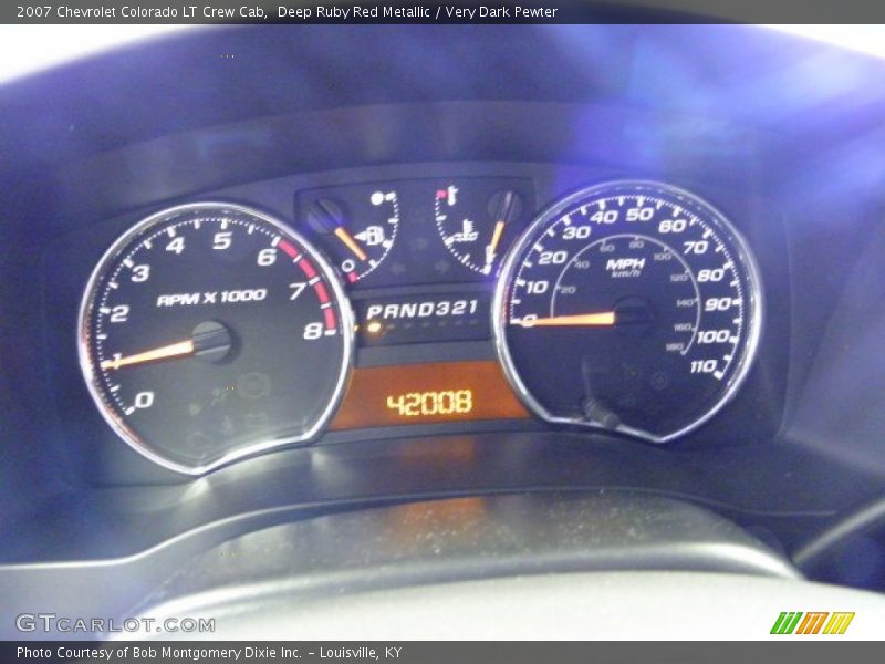 Deep Ruby Red Metallic / Very Dark Pewter 2007 Chevrolet Colorado LT Crew Cab