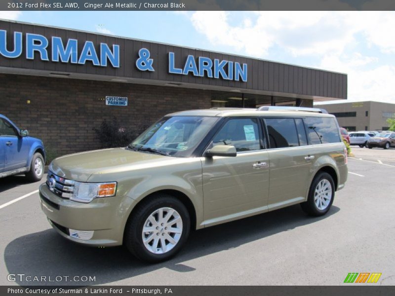 Ginger Ale Metallic / Charcoal Black 2012 Ford Flex SEL AWD