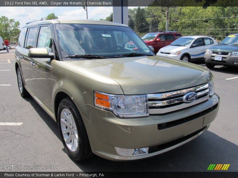 Ginger Ale Metallic / Charcoal Black 2012 Ford Flex SEL AWD