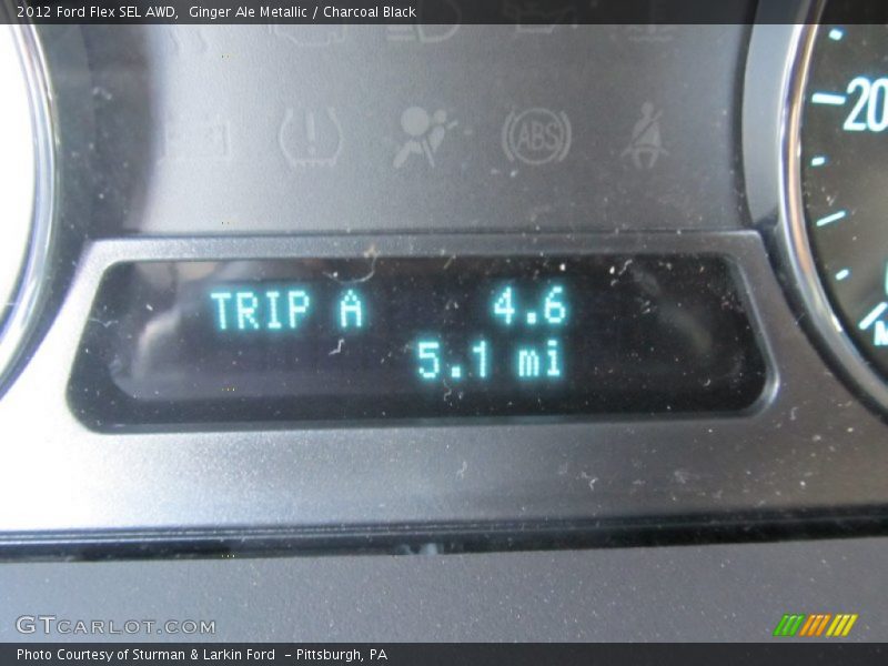 Ginger Ale Metallic / Charcoal Black 2012 Ford Flex SEL AWD
