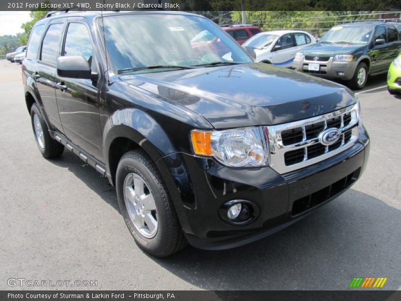 Ebony Black / Charcoal Black 2012 Ford Escape XLT 4WD