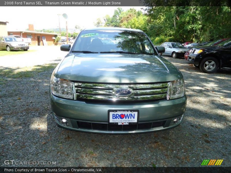 Titanium Green Metallic / Medium Light Stone 2008 Ford Taurus SEL