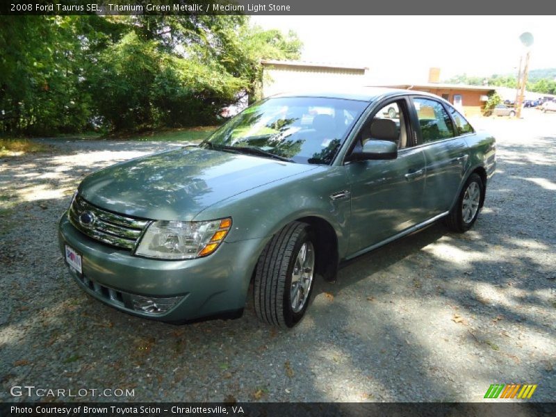 Titanium Green Metallic / Medium Light Stone 2008 Ford Taurus SEL