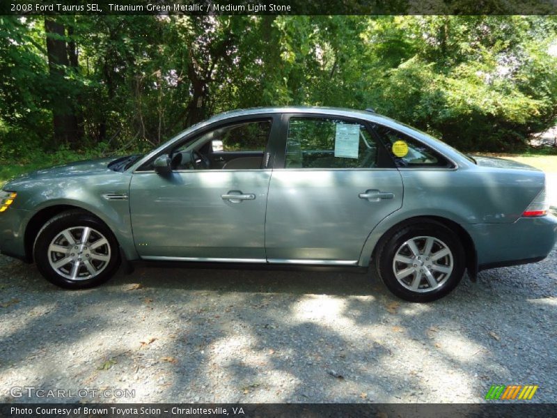 Titanium Green Metallic / Medium Light Stone 2008 Ford Taurus SEL
