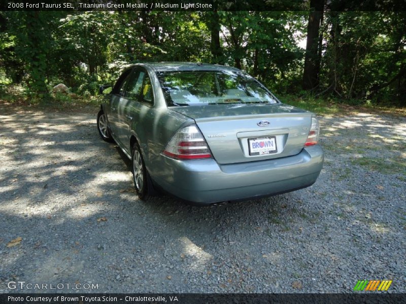 Titanium Green Metallic / Medium Light Stone 2008 Ford Taurus SEL