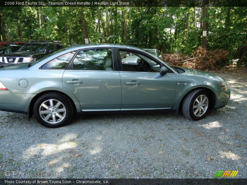 Titanium Green Metallic / Medium Light Stone 2008 Ford Taurus SEL