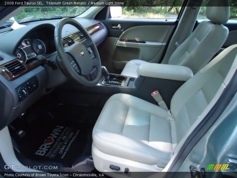Titanium Green Metallic / Medium Light Stone 2008 Ford Taurus SEL