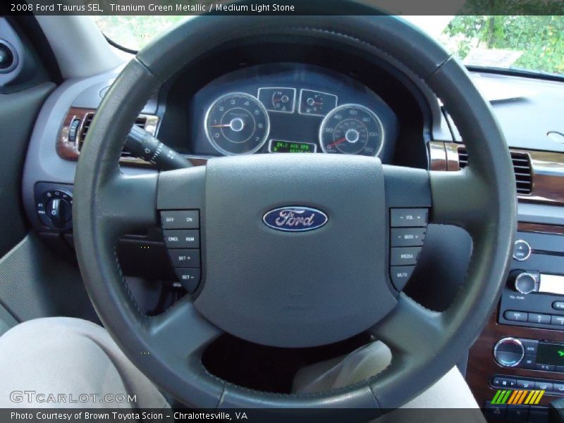Titanium Green Metallic / Medium Light Stone 2008 Ford Taurus SEL