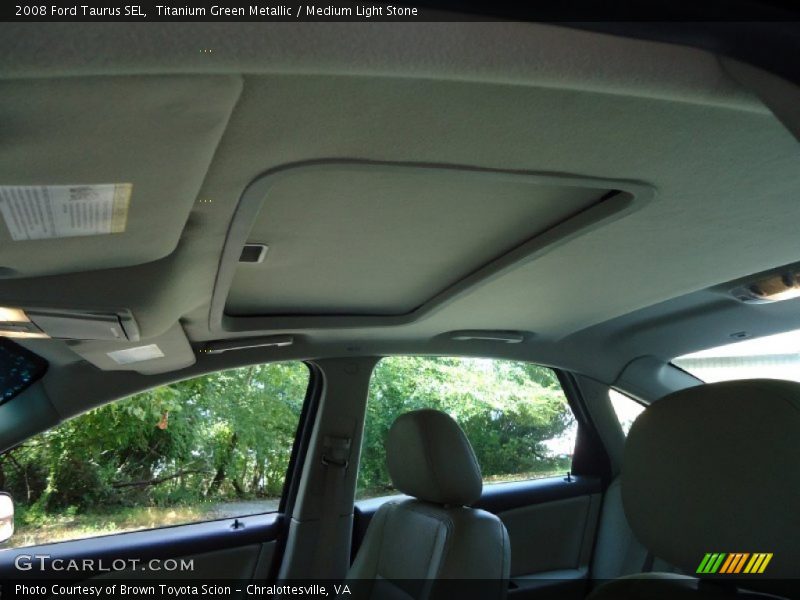 Titanium Green Metallic / Medium Light Stone 2008 Ford Taurus SEL