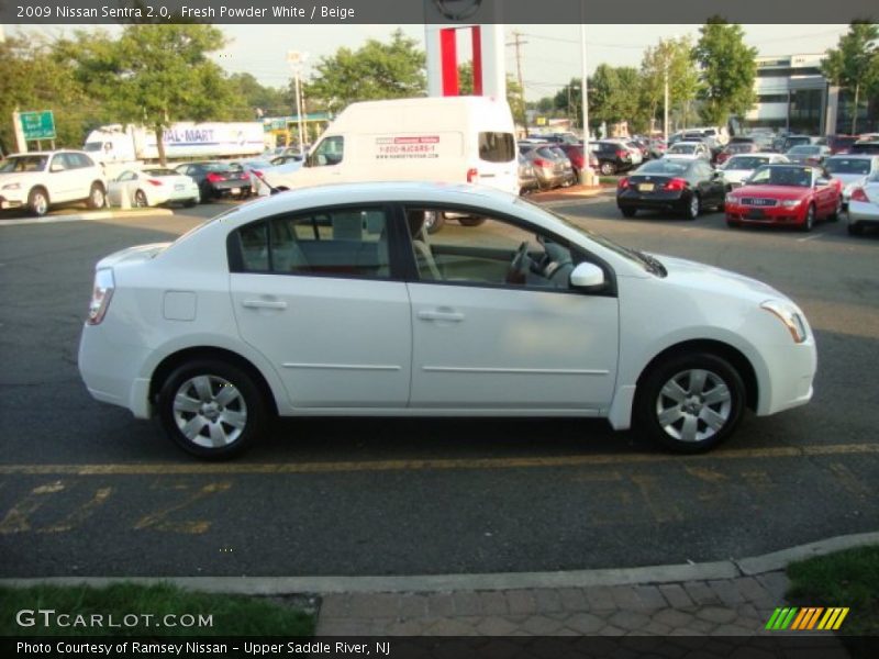 Fresh Powder White / Beige 2009 Nissan Sentra 2.0