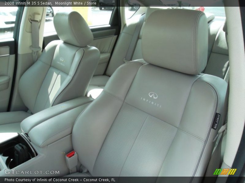 Moonlight White / Stone 2008 Infiniti M 35 S Sedan