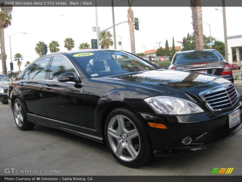 Black / Black 2008 Mercedes-Benz S 550 Sedan