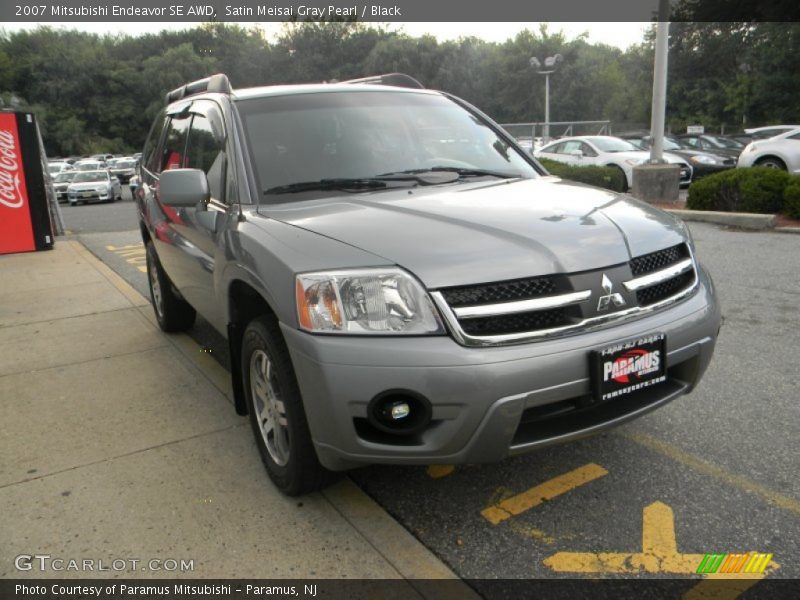 Satin Meisai Gray Pearl / Black 2007 Mitsubishi Endeavor SE AWD