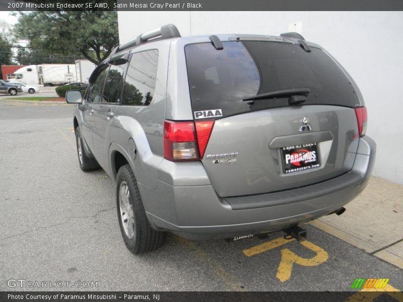 Satin Meisai Gray Pearl / Black 2007 Mitsubishi Endeavor SE AWD