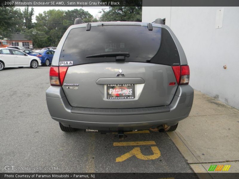 Satin Meisai Gray Pearl / Black 2007 Mitsubishi Endeavor SE AWD