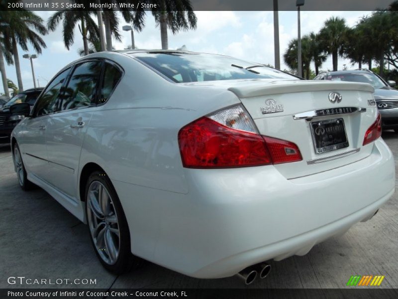 Moonlight White / Stone 2008 Infiniti M 35 S Sedan