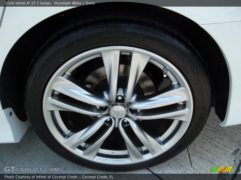 Moonlight White / Stone 2008 Infiniti M 35 S Sedan