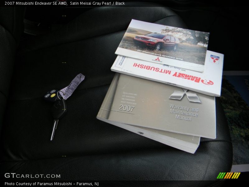 Satin Meisai Gray Pearl / Black 2007 Mitsubishi Endeavor SE AWD