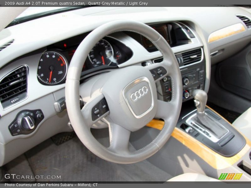 Quartz Grey Metallic / Light Grey 2009 Audi A4 2.0T Premium quattro Sedan
