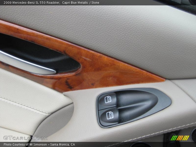 Capri Blue Metallic / Stone 2009 Mercedes-Benz SL 550 Roadster