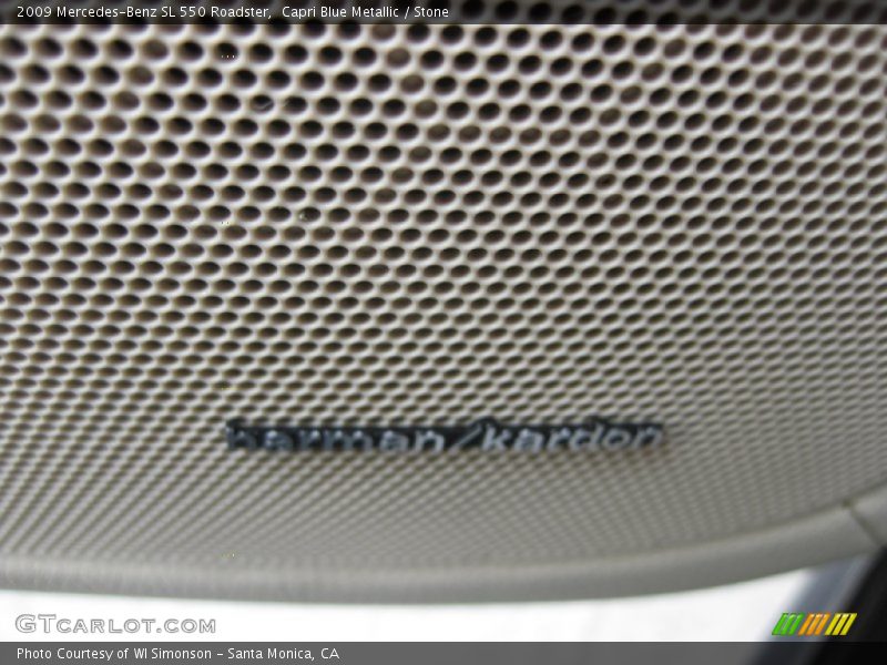 Capri Blue Metallic / Stone 2009 Mercedes-Benz SL 550 Roadster