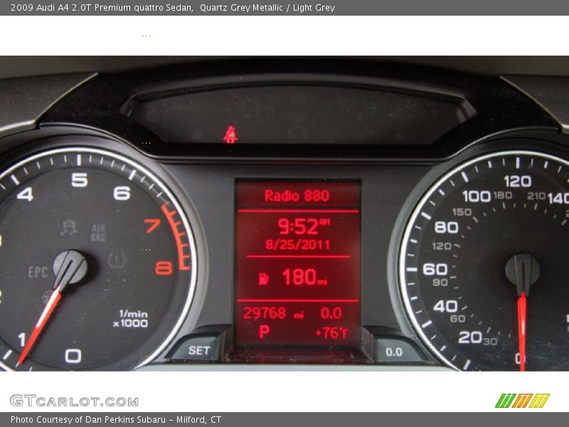 Quartz Grey Metallic / Light Grey 2009 Audi A4 2.0T Premium quattro Sedan