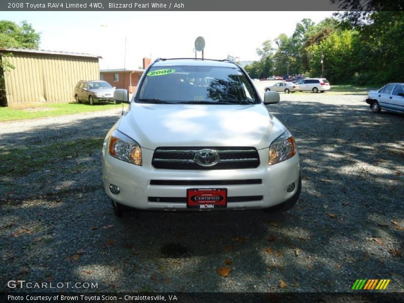 Blizzard Pearl White / Ash 2008 Toyota RAV4 Limited 4WD